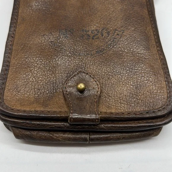 Barganza vintage Leather Crossbody Bag BRN7191C - Picture 3 of 11